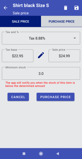 Update-Sale-price-screen